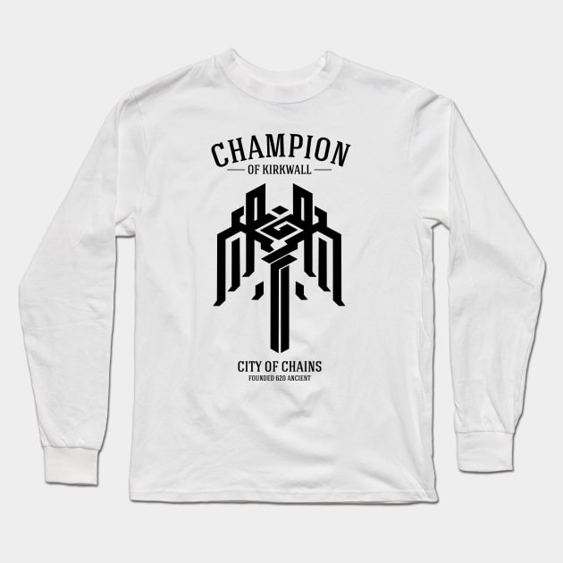 Champion of Kirkwall (dark) Long Sleeve T-Shirt by firlachiel